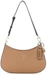 GUESS Damen Noelle Ii Top Zip Shoulder Bag Umh&auml;ngetasche, braun, Mehrfarbig