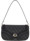 GUESS Schultertasche Dea Flap Shoulder Bag Coal Logo dunkelgrau