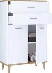 VCM Holz Kommode | Sideboard mit 2 Dreht&uuml;ren und Zwei Schubladen | Ma&szlig;e ca....