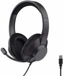 Trust Ayda Max USB Headset mit Mikrofon Over-Ear, Noise Cancelling ENC Mikrofon,
