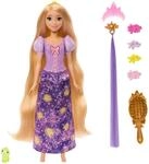 Mattel Disney Princess Rapunzel Modepuppe mit leuchtendem Haar und 4 weiteren