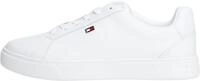 Tommy Hilfiger Damen Court Sneaker Schuhe aus Leder, Wei&szlig; (White), 38