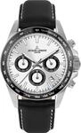 JACQUES LEMANS Analoge Herrenuhr Quarz mit Edelstahlarmband mid-39613, Schwarz, Band