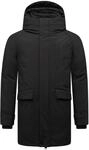 STONE HARBOUR Herren warmer langer Wintermantel mit magnetischer Abdeckleiste...