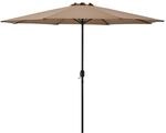 casa.pro Sonnenschirm &oslash;300cm 160g/m&sup2; Schirm Marktschirm Kurbelschirm Garten Stahl