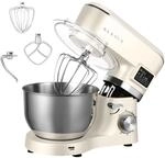 KLAMER K&uuml;chenmaschine Classic 1400 W &ndash; 5,5 L R&uuml;hrsch&uuml;ssel aus Edelstahl, Knet-,