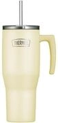 Thermos Tumbler mit Strohhalm und Henkel, Trinkbecher 1,10 l, vanilla mat | 6 h kalt,