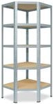 shelfplaza&reg; HOME Eckregal 200x60x30cm Schwerlast Verzinkt/Metallregal Stehend 5