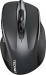TECKNET Bluetooth Maus, Wiederaufladbare Maus Kabellos(DREI Modi: BT 5.0/3.0 + 2.4G),