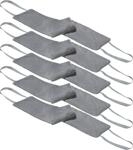 Erwin M&uuml;ller Waschgurt, R&uuml;ckenschrubber, Waschlappen, R&uuml;ckenb&uuml;rste 5er- Pack grau