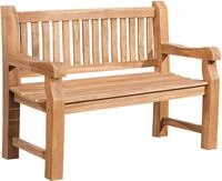 CLP Teakbank Jackson V2 I Wetterfeste Holzbank mit R&uuml;ckenlehne I Stabile...
