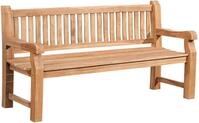 CLP Gartenbank Teakholz Jackson V2, wetterfest mit R&uuml;ckenlehne, 2-3 Sitzer, robust