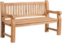 CLP Teakbank Jackson V2 I Wetterfeste Holzbank mit R&uuml;ckenlehne I Stabile...