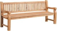 CLP Teakbank Jackson V2 I Wetterfeste Holzbank mit R&uuml;ckenlehne I Stabile Gartenbank