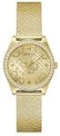 Guess BOA Damen Armbanduhr in der Farbe Gold mit Armband aus Edelstahl,
