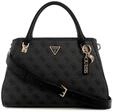 GUESS Damen Noelle Ii Luxury Satchel, Umh&auml;ngetasche, Kohle-Logo