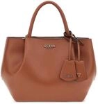 GUESS Handtasche Schultertasche Amorette Girlfriend Satchel Cognac braun