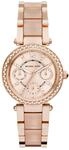 Michael Kors Parker Watch f&uuml;r Damen, Quarz-Chronographenwerk mit Edelstahl- oder