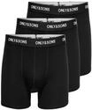 ONLY & SONS Herren Onsfitz Solid Black Trunk 3pack3854 Noos Boxer Shorts,