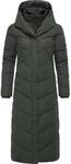 Ragwear Damen Wintermantel warmer Steppmantel extralang mit Kapuze Natalka Extralong