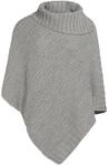 KNIT FACTORY - Nicky Gestrickter Poncho - Damen Strickponcho mit Kragen - Mit Wolle -