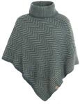 KNIT FACTORY - Amber Gestrickter Poncho - Damen Strickponcho mit Rollkragen -