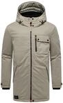 STONE HARBOUR Herren warmer langer Wintermantel mit Kapuze Fintaan XX Silver...