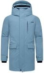 STONE HARBOUR Herren warmer langer Wintermantel mit magnetischer Abdeckleiste und