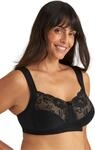 Miss Mary of Sweden Lovely Lace b&uuml;gelloser Vollschalen-BH aus Baumwolle 80B Schwarz