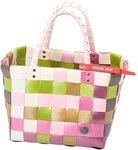 Witzgall Ice Bag Mini Shopper 5008-39 Wei&szlig;/Rosa/Hellgr&uuml;n, ca. 29x22x22 cm
