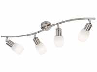 Nino Leuchten LOLLY LED Schiene 4-flg. Lolly 4x E14, 3W, LED Nickel,Glas opal...
