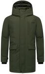 STONE HARBOUR Herren warmer langer Wintermantel mit magnetischer Abdeckleiste...
