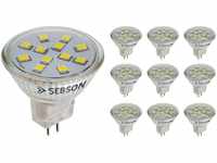 SEBSON LED Lampe GU4/ MR11 2W (1.6W), ersetzt 20W Glühlampe, warmweiß, 150lm,