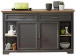 Stella Trading JASMIN Sideboard in Artisan Eiche Optik, Graphit - Kommode mit