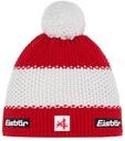 Eisb&auml;r M&uuml;tze Herren & Damen Star Pompon Ski Austria rot-wei&szlig;-rot - Merino