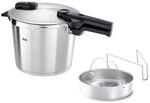 Fissler, Vitaquick Premium Schnellkochtopf (6 L, &Oslash; 22 cm), Edelstahl, 2 Garstufen,