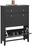 SoBuy Schuhkipper Schuhschrank mit 2 Klappen Schuhregal mit Schublade...