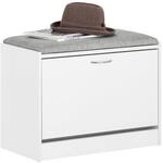 SoBuy Schuhbank schmal mit Sitzfl&auml;che & Stauraum &ndash; Sitzbank mit Klappe &