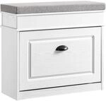 SoBuy Schuhbank mit Sitzkissen Stauraum Schuhschrank Schuhregal schmal...