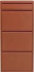 Kare Design Schuhschrank Caruso, Braun, Metall, mit 4 Klappen, Schuhablage f&uuml;r 6