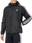 adidas Herren Essentials Climawarm 3 Stripes Insulated Hooded Coat, black, L