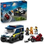 LEGO City Gefangenentransporter - Spielzeug LKW Bauset mit Motorrad, 3 Minifiguren
