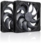 Noctua NF-A14x25 G2 PWM Sx2-PP chromax.black, Doppell&uuml;fter-Set f&uuml;r Push-Pull und