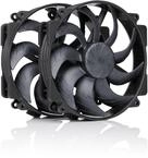 Noctua NF-A14x25r G2 PWM Sx2-PP chromax.black, Doppelset Leise 140mm...