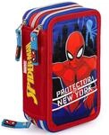3-Fach Federm&auml;ppchen f&uuml;r Spiderman Fan &ndash; 45-teilig, komplett gef&uuml;llt &ndash; mit 2