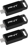 PNY 3er-Pack 128 GB Elite&trade; Type-C&reg; USB 3.2 Flash-Laufwerk &ndash; Bis zu 120 MB/s