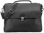 LEABAGS Leder Umh&auml;ngetasche Herren Aktentasche Vintage Laptoptasche Messenger Bag