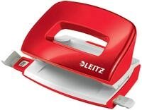 Leitz WOW Mini-Locher aus Metall, F&uuml;r 10 Blatt, Anschlagschiene mit Formatvorgaben,
