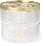 Umbra Tesora Schmuckkasten &ndash; stapelbare Schmuckbox aus Glas mit Metalldeckel f&uuml;r
