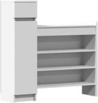 vidaXL Schuhschrank Wei&szlig; 100,5x28x100 cm Holzwerkstoff